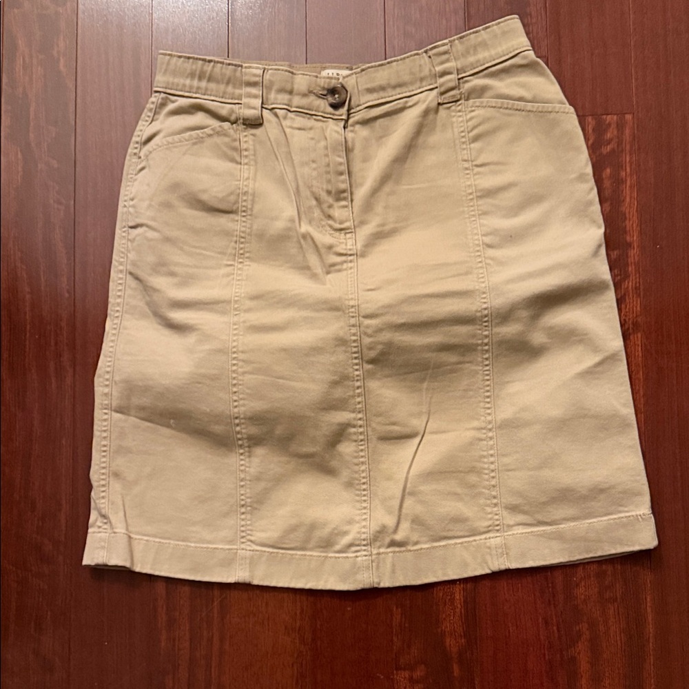 L.L. Bean Tan Mini Skirt